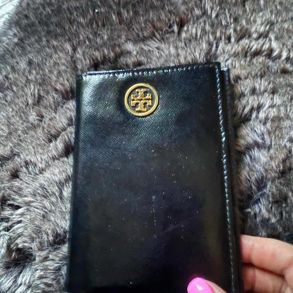 Tory Burch Gold and Black Key Card Holder